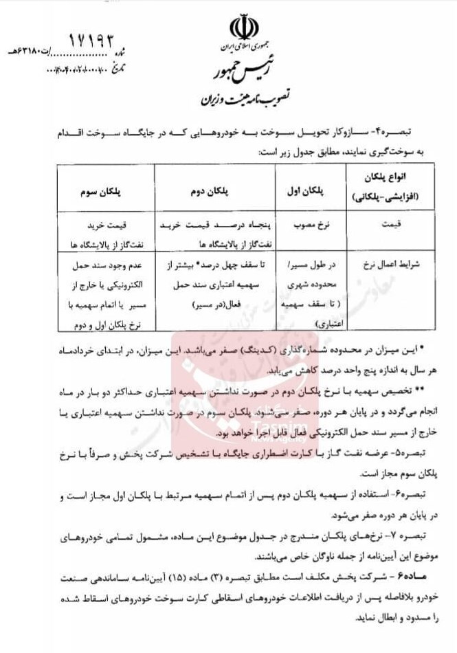 گازوسیل سهنرخی میشود گازوسیل سهنرخی میشود