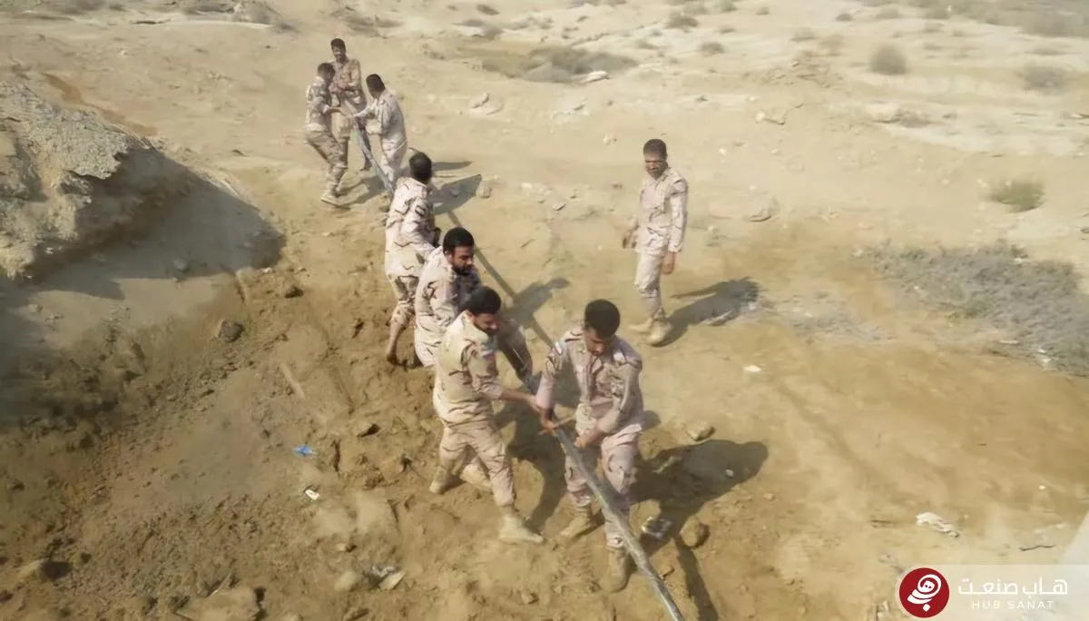 خط لوله انتقال سوخت قاچاق در سواحل میناب منهدم شد